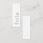 ミニマル平白モダン スキニー名刺 (正面/裏面)
