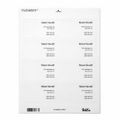 ミニマル平白モダン ラベル (フルシート)