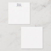 ミニマル平野シンプル白モダンプロフェッショナル ノートカード (正面/裏面)