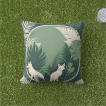 ミニマル幾何動物装飾用クッション