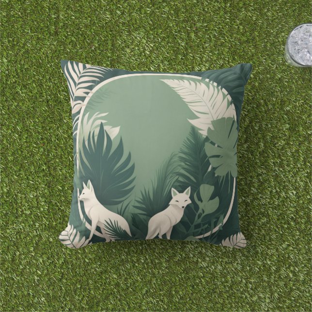 ミニマル幾何動物装飾用クッション アウトドアクッション (芝生)