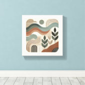 ミニマル幾何学抽象芸術芸術 キャンバスプリント (インサイチュ (ウッドフロア))