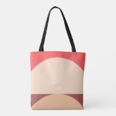 ミニマル幾何学模様抽象芸術アート トートバッグ (裏面)