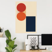 ミニマル幾何学模様抽象芸術ベクトルアート ポスター (ホームオフィス)