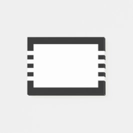 ミニマル幾何学白黒ストライプ文字 ポストイット