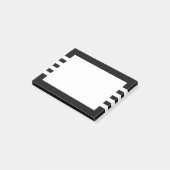 ミニマル幾何学白黒ストライプ文字 ポストイット (アングル)