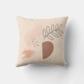 ミニマル幾何学的な地球の形の植物学 クッション (裏面)