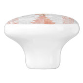 ミニマル幾何学的バラ金ゴールドアステカ白大理石 セラミックノブ (側面)