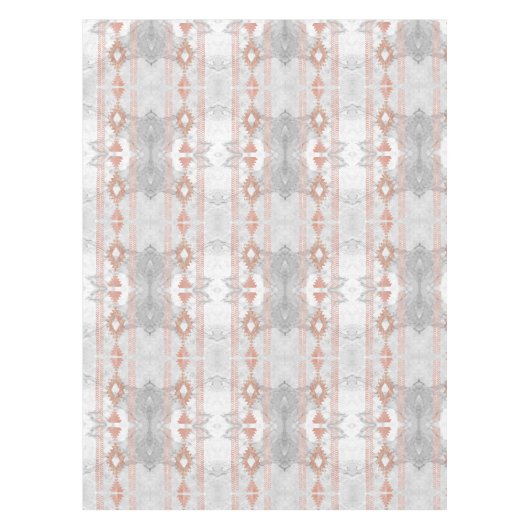 ミニマル幾何学的バラ金ゴールドアステカ白大理石 テーブルクロス (正面)