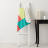 ミニマル幾何学色ブロック明るい色 シェルパブランケット (インサイチュ)