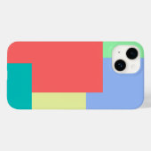 ミニマル幾何学色ブロック明るい色 Case-Mate iPhoneケース (裏面 (横))