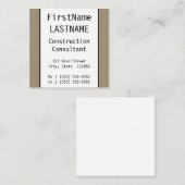 ミニマル建築コンサルタントプロフェッショナル スクエア名刺 (正面/裏面)