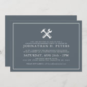 ミニマル建築卒業│退職招待状 招待状 (正面/裏面)