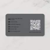 ミニマル建築家。カスタムグレーデザイン | プレミアム 名刺 (裏面)