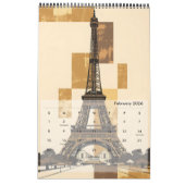 ミニマル建築物目印 カレンダー (2月 2026)