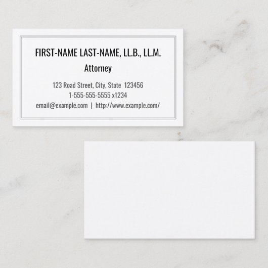 ミニマル弁護士名刺 名刺 (正面/裏面)