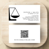 ミニマル弁護士法的プロフェッショナルQRコード 名刺