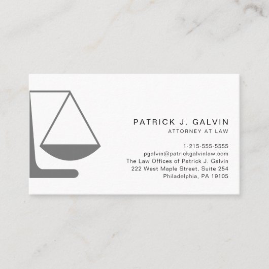 ミニマル弁護士法的プロフェッショナルQRコード 名刺 (正面)