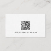 ミニマル弁護士法的プロフェッショナルQRコード 名刺 (裏面)
