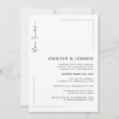 ミニマル式披露宴結婚式招待状 招待状 (正面)