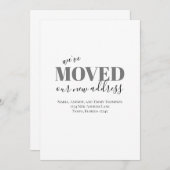 ミニマル引っ越しましたシンプル移動 案内状 (正面/裏面)