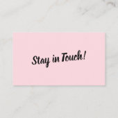 ミニマル引っ越しましたパステルシンプルピンクカード 名刺 (裏面)