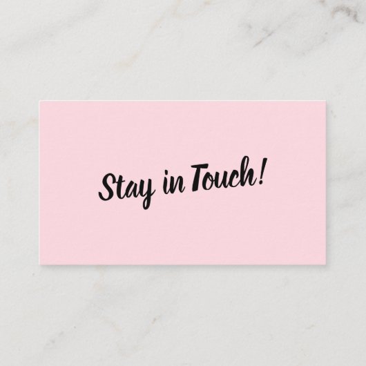 ミニマル引っ越しましたパステルシンプルピンクカード 名刺 (裏面)