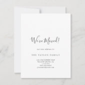 ミニマル引っ越しました印刷可能はがき 招待状 (正面)