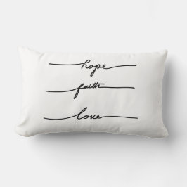 ミニマル引用文シールタイポグラフィ、手描きbab ランバークッション