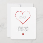 ミニマル引用文バレンタインデーハート シーズンカード (正面)