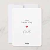 ミニマル引用文バレンタインデーハート シーズンカード (裏面)