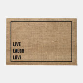 ミニマル引用文バーラップ ドアマット (正面)