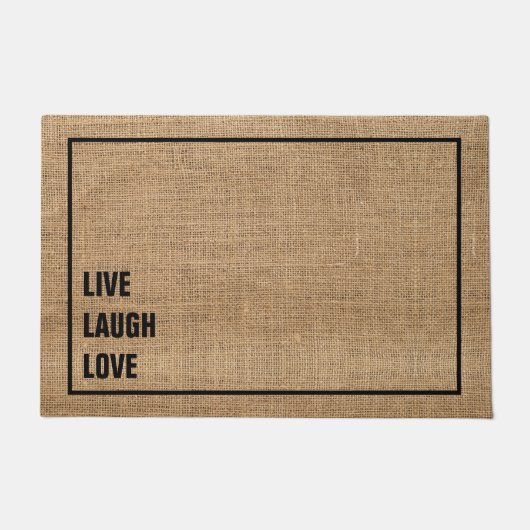 ミニマル引用文バーラップ ドアマット (正面)