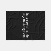 ミニマル引用文民主党首自由主義のアンチ フリースブランケット (正面(横))