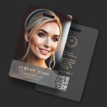 ミニマル従業員名IDカード全写真QR