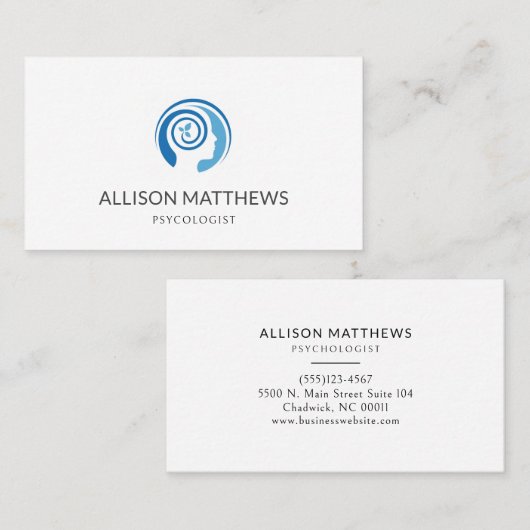 ミニマル心理学ロゴシンプル 名刺 (正面/裏面)