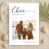 ミニマル応援モダンビーチファミリー写真 シーズンカード