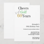 ミニマル応援60年ゴルフ60th誕生日パーティー 招待状 (正面/裏面)