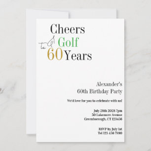 ミニマル応援60年ゴルフ60th誕生日パーティー 招待状