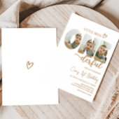 ミニマル恋しく思ス小写真誕生日パーティー 招待状