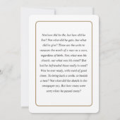 ミニマル悔やみや弔慰葬儀祈りの言葉カード サンキューカード (裏面)