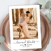 ミニマル愛とス感謝していクリプトフォト結婚ズ サンキューカード