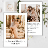 ミニマル愛とス感謝していクリプトフォト結婚ズ サンキューカード