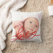 ミニマル愛とハートバレンタインデーの写真 クッション (ブランケット)