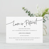 ミニマル愛は患者の結婚更新ホワイト 招待状 (スタンド正面)