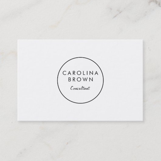 ミニマル愛らしいプロフェッショナル名刺 名刺 (正面)