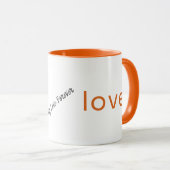 ミニマル愛デザイン – バレンタインデー マグカップ (正面右)