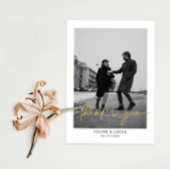 ミニマル愛ハートス結婚クリプトの写感謝してい真Y サンキューカード