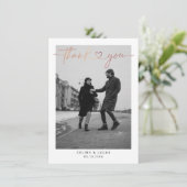 ミニマル愛ハートス結婚クリプトの写真 サンキューカード (スタンド正面)