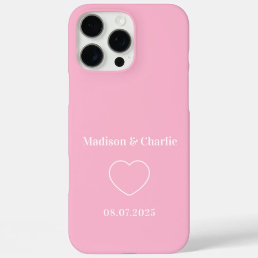 ミニマル愛結婚記念日 Case-Mate iPhoneケース (裏面)